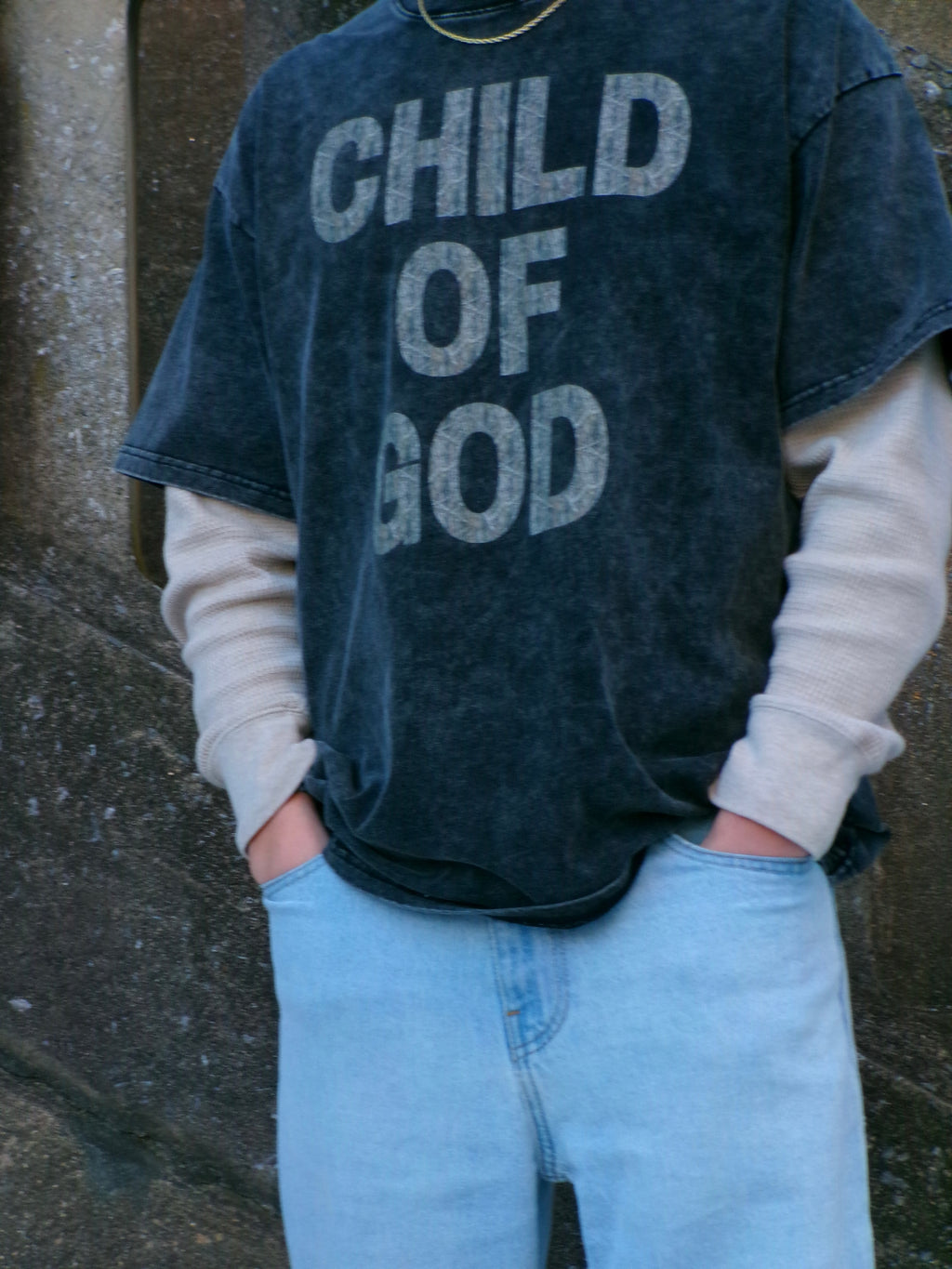 Black Camo lettering "Child of God" T-Shirt