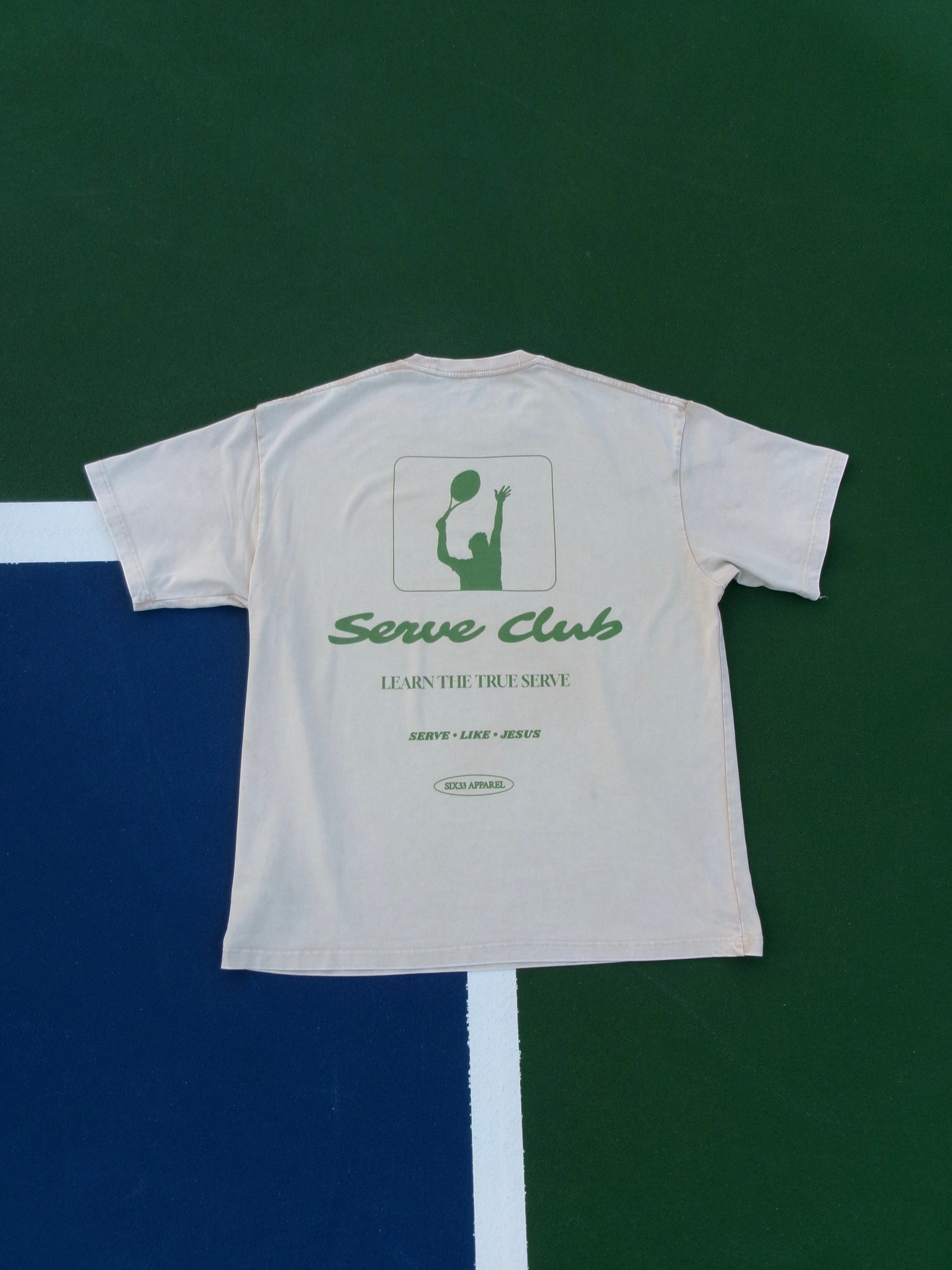 "Serve Club" oversized boxy shirt