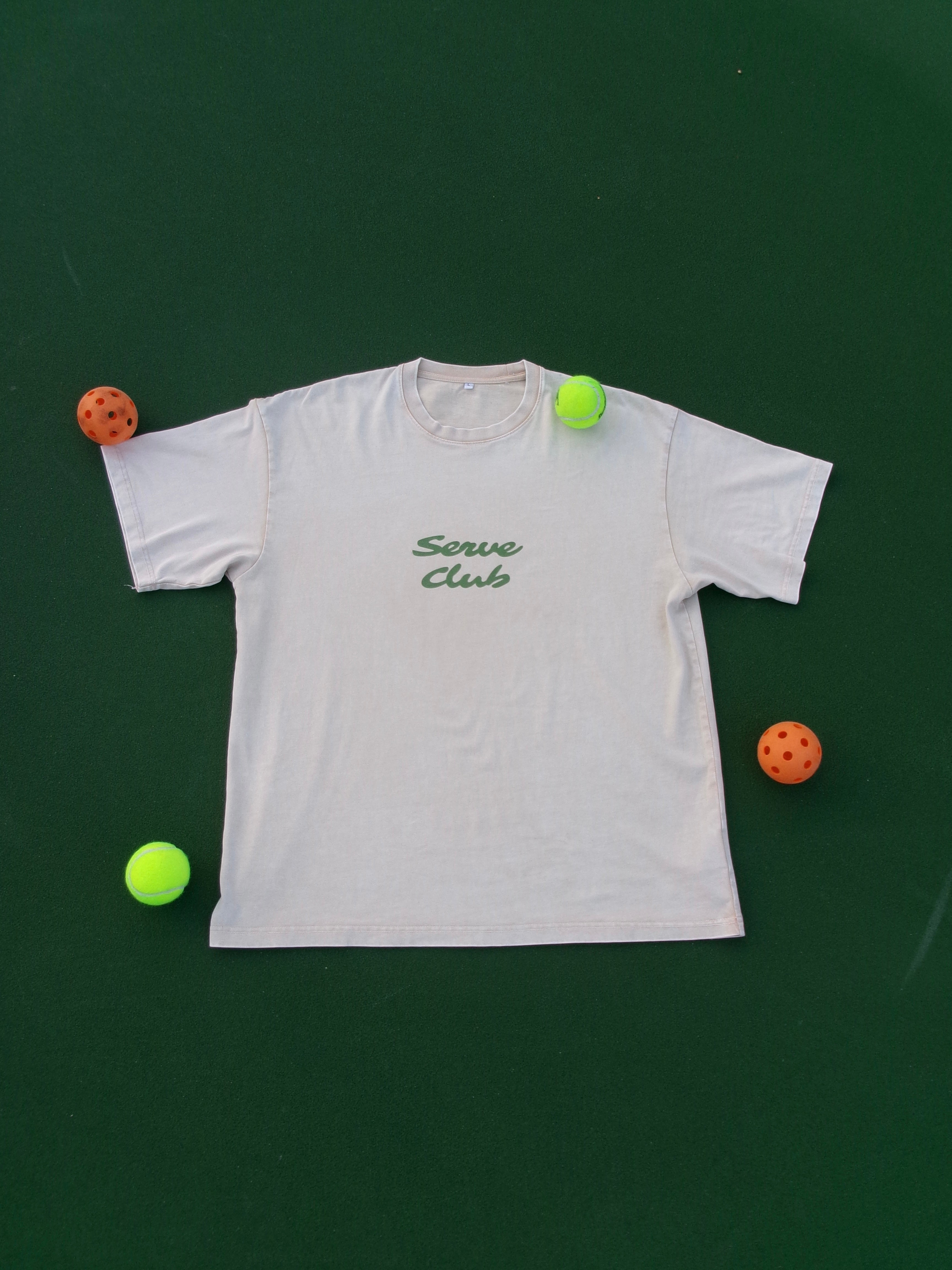 "Serve Club" oversized boxy shirt